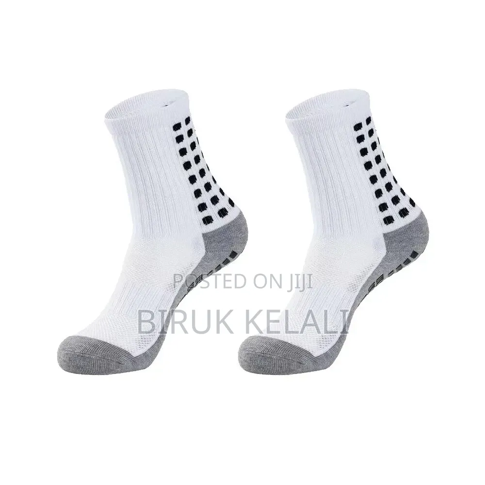 Grip Socks Featuring Grey Heels and Toes, Segmented Black Anti-Slip