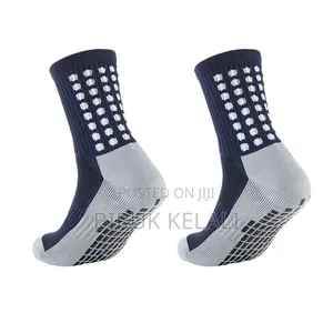 Grip Socks Featuring Grey Heels and Toes, Segmented Black Anti-Slip