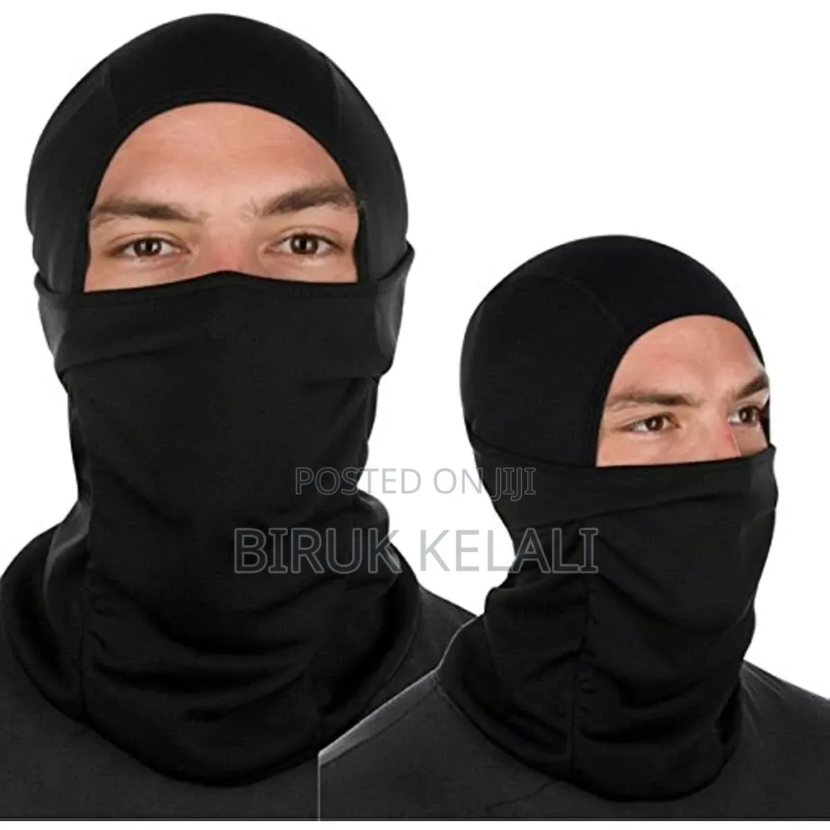 Black Full-Face Balaclava or Ski Mask Designed for Outdoor, Tactical