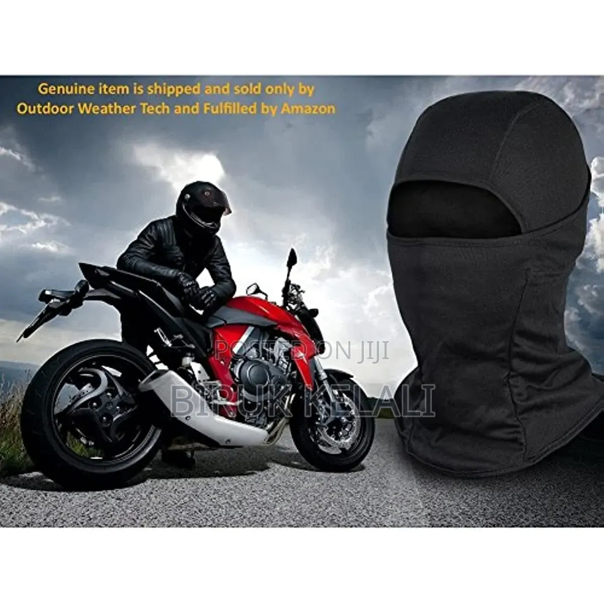 Black Full-Face Balaclava or Ski Mask Designed for Outdoor, Tactical