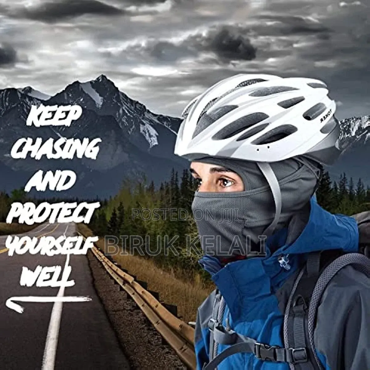 Black Full-Face Balaclava or Ski Mask Designed for Outdoor, Tactical