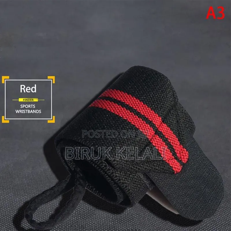 Adjustable Black and Blue Weightlifting Wrist Wrap With a Thumb