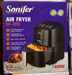 Sonifer Air Fryer Powerful 1400W Heating System 4.2-Liter Capacity