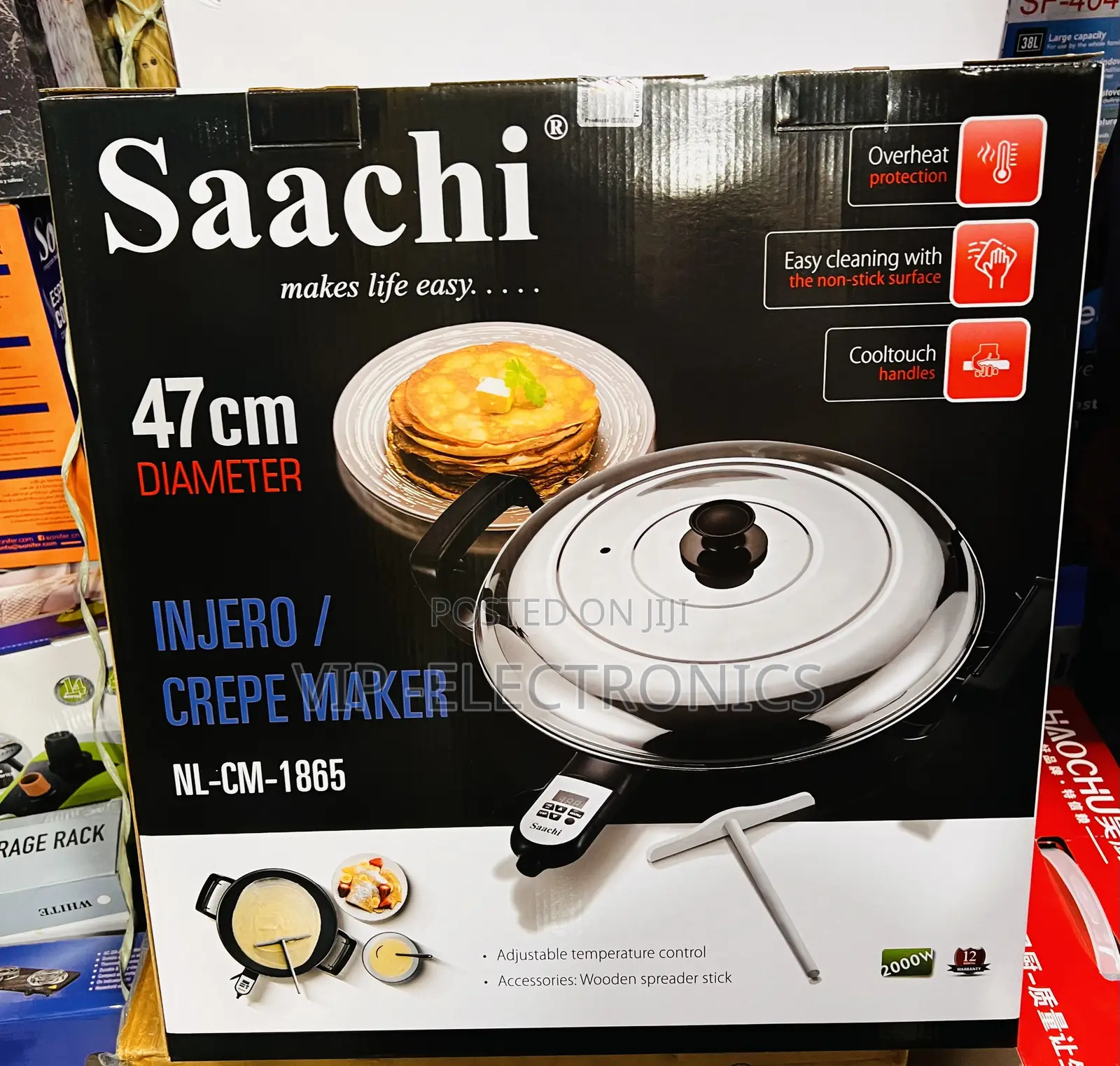 Saachi Digital Injera Mitad & Crepe Maker 47cm – 2000W