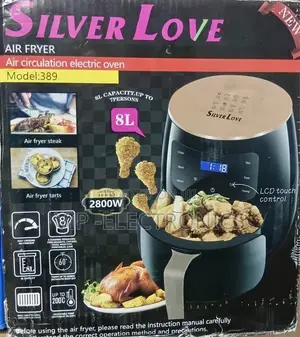 Silver Love Air Fryer Digital 8L –2800W LCD Touch Controller