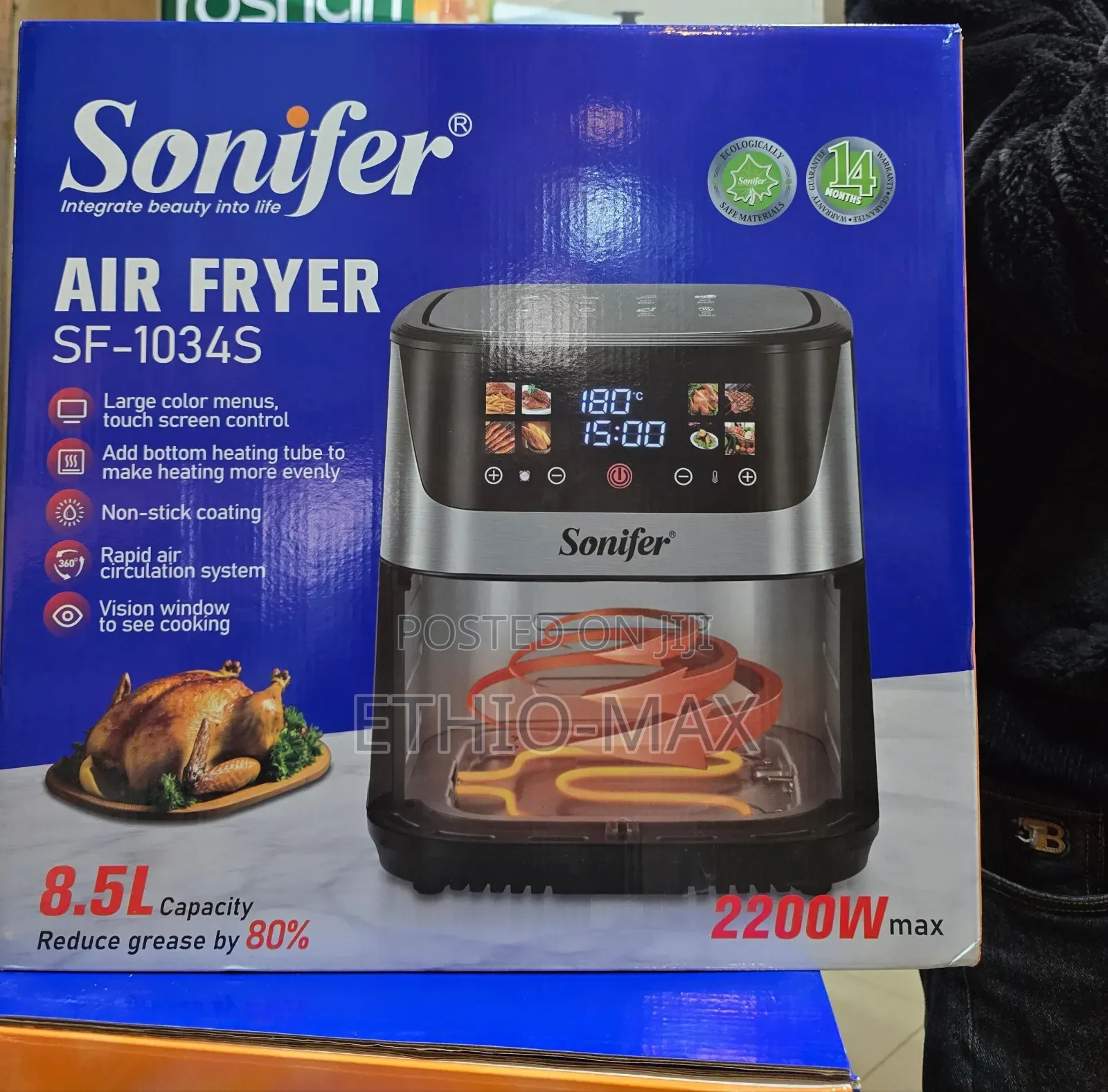 Sonifer Air Fryer 8.5l – 2200w | Model Sf-1034s 