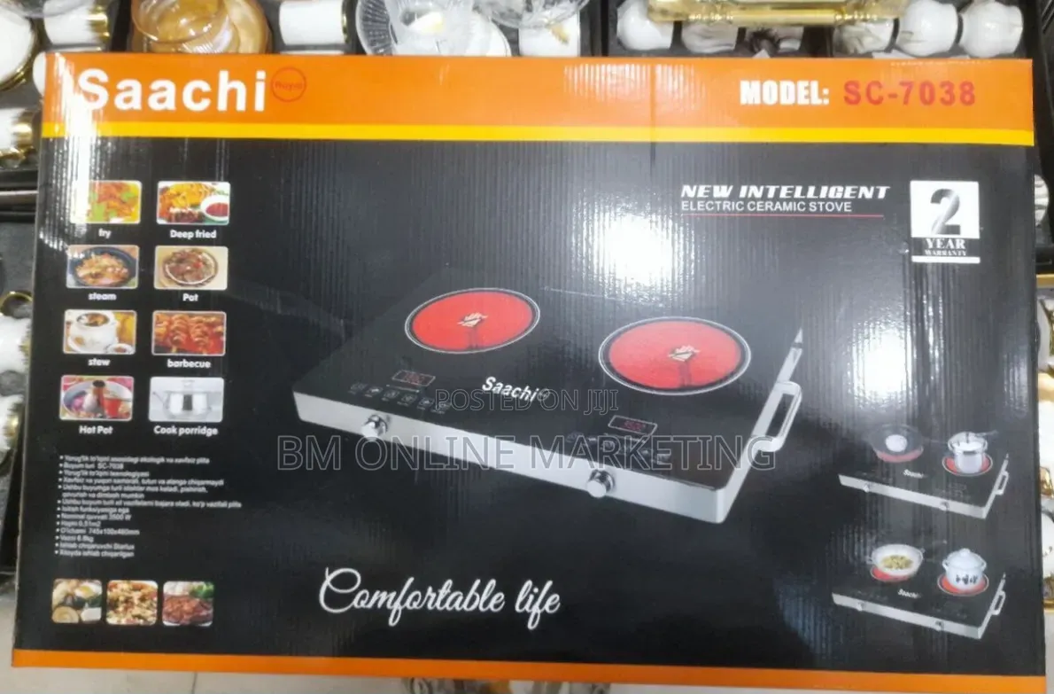 Saachi Digital Touch Stove > ሳቺ ባለ 2 ተች ስቶቭ