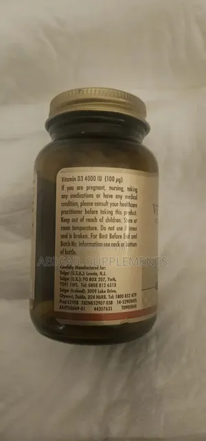Original Solgar Vitamin D3 (4000 IU) 120 Capsules