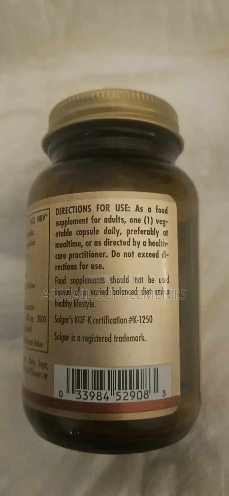 Original Solgar Vitamin D3 (4000 IU) 120 Capsules