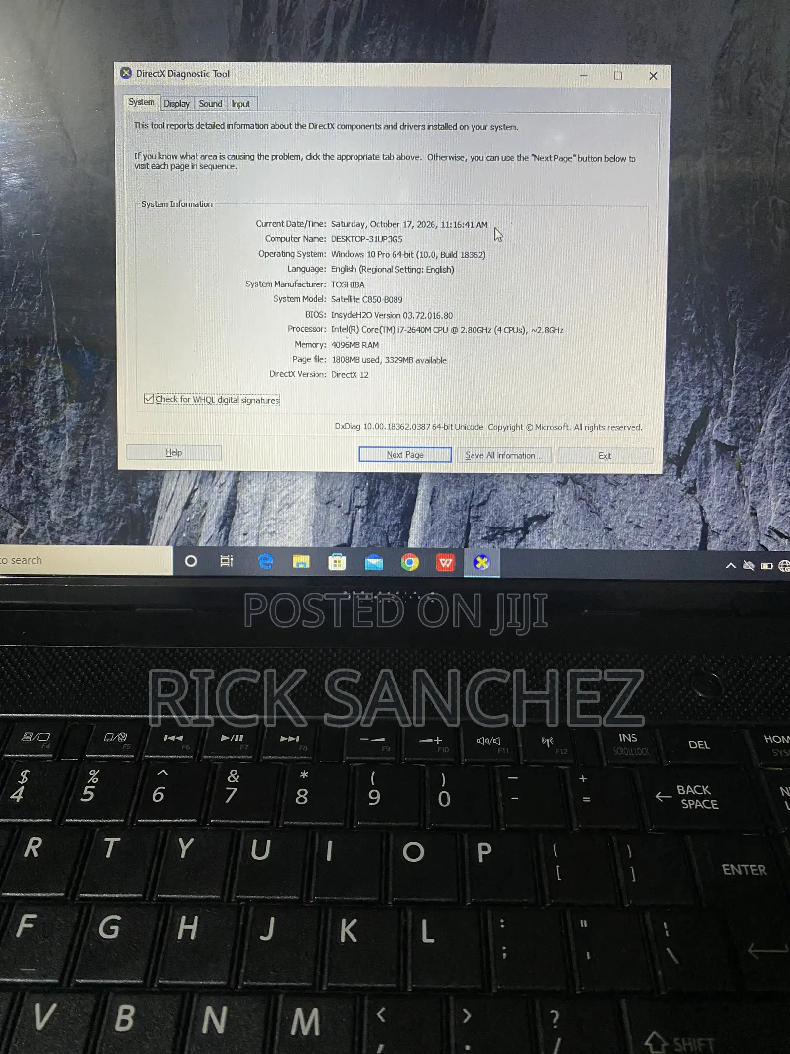 Laptop Toshiba Satellite C850 4GB Intel Core i7 HDD 500GB