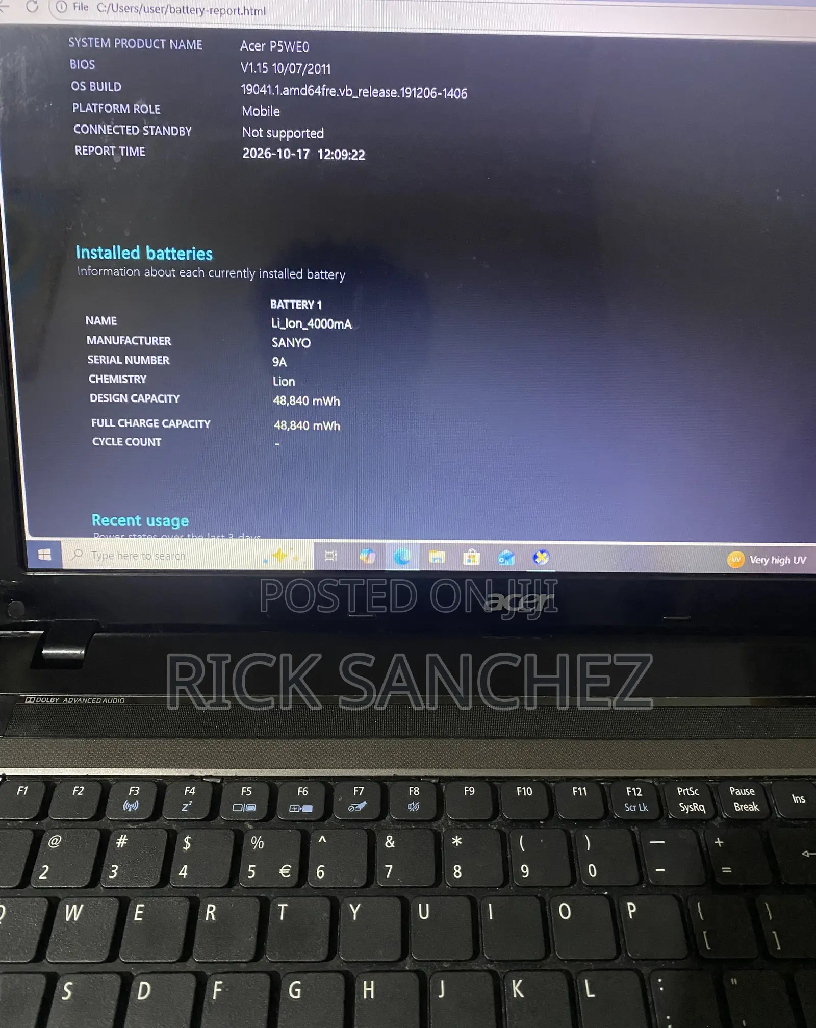 Laptop Acer Aspire 5750 6GB Intel Core i5 HDD 500GB