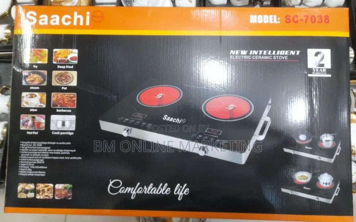 Saachi Digital Touch Stove > ሳቺ ባለ 2 ተች ስቶቭ