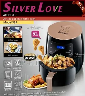 Silver Love 8L Air Fryer Electric Oven (2800W) – Touchscreen
