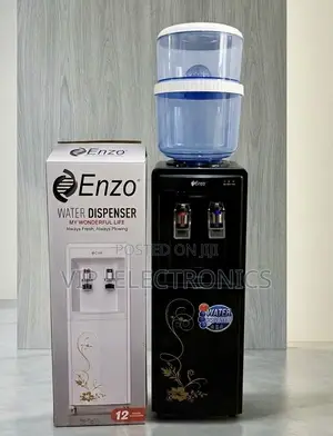 Enzo Water Dispenser Hot &Normal With Filtration Barrel – Black