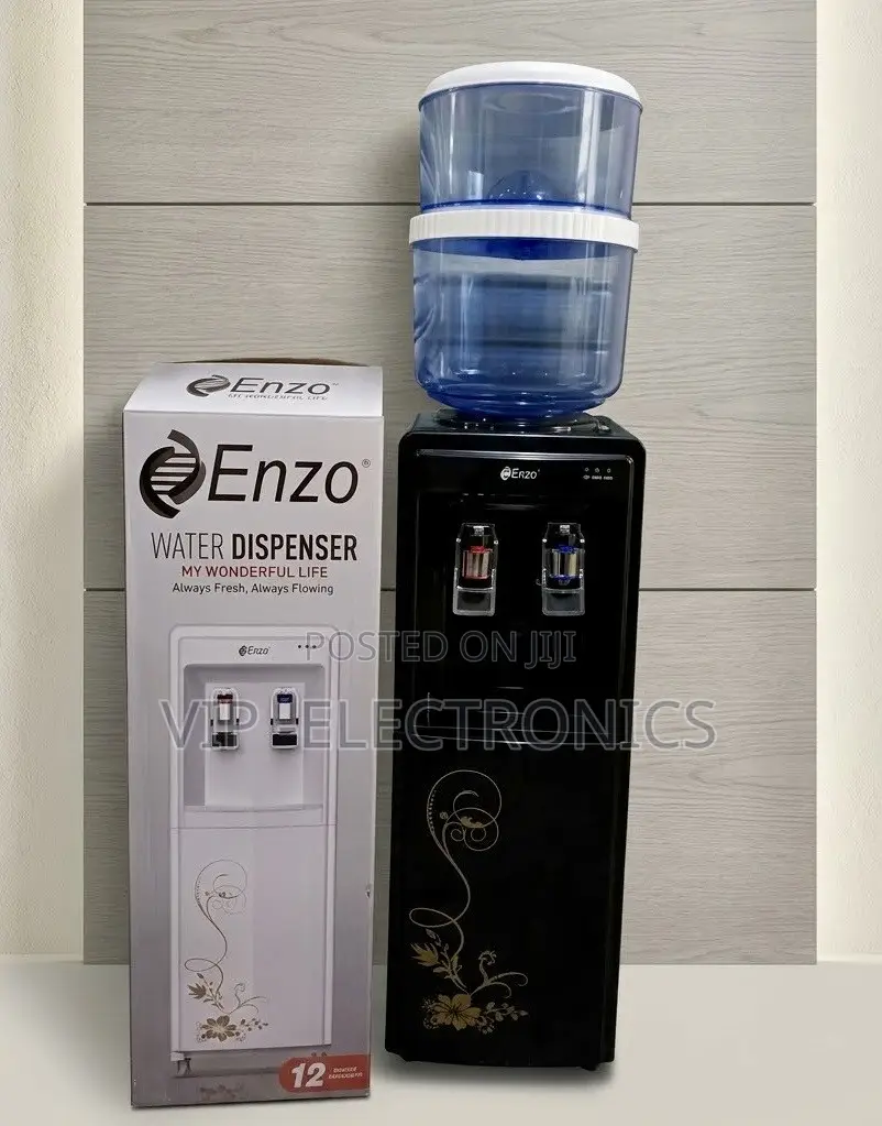 Enzo Water Dispenser Hot &Normal With Filtration Barrel – Black