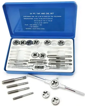 24-Piece Alloy Tool Steel Tap and Die Set Used for Cutting