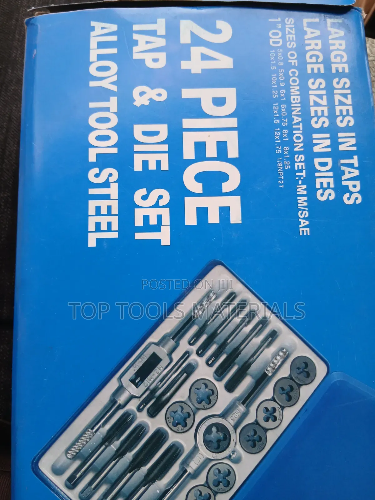24-Piece Alloy Tool Steel Tap and Die Set Used for Cutting
