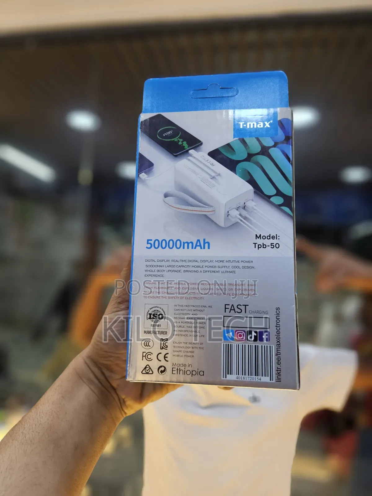 T-Max 50,000mAh Power Bank (22.5W Fast Charging