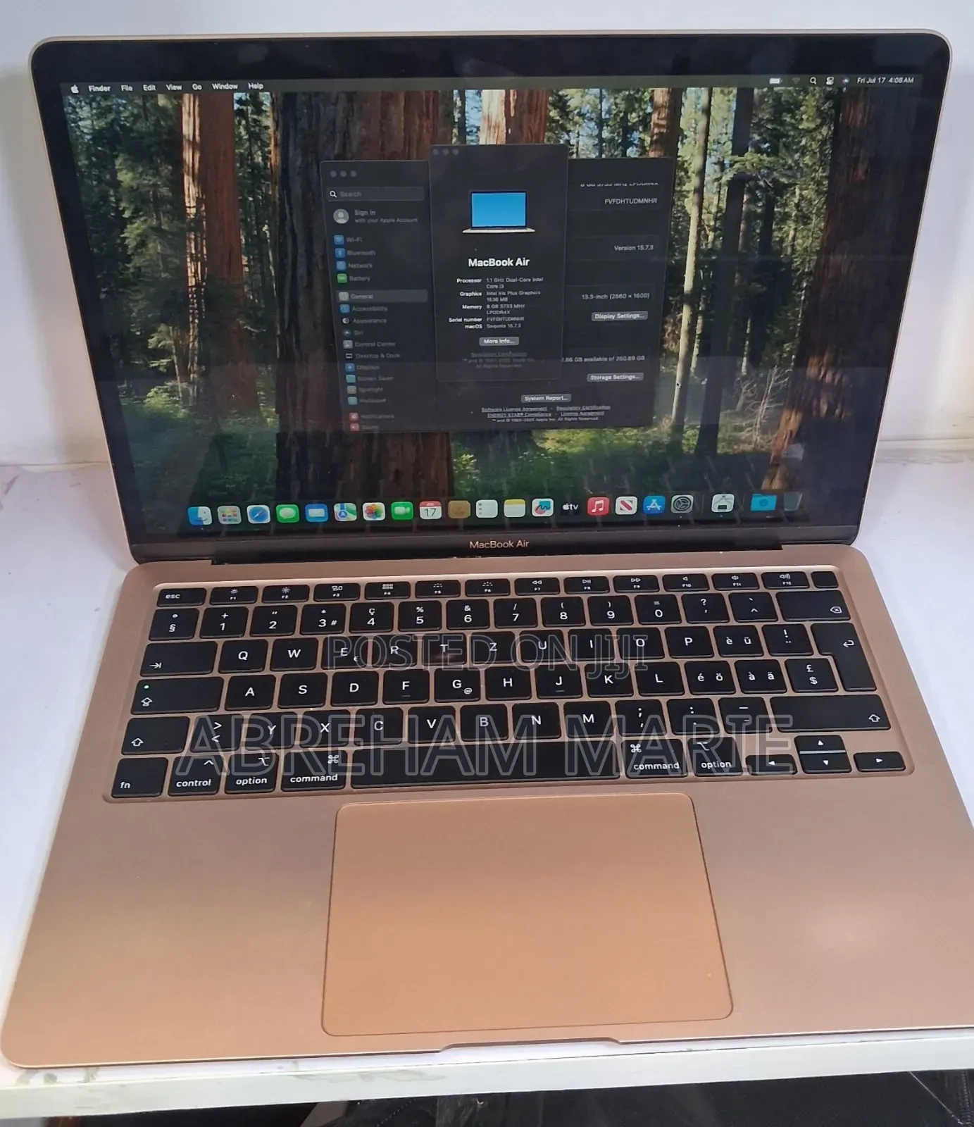 New Laptop Apple MacBook Air 2020 8GB Intel Core i5 SSD 256GB