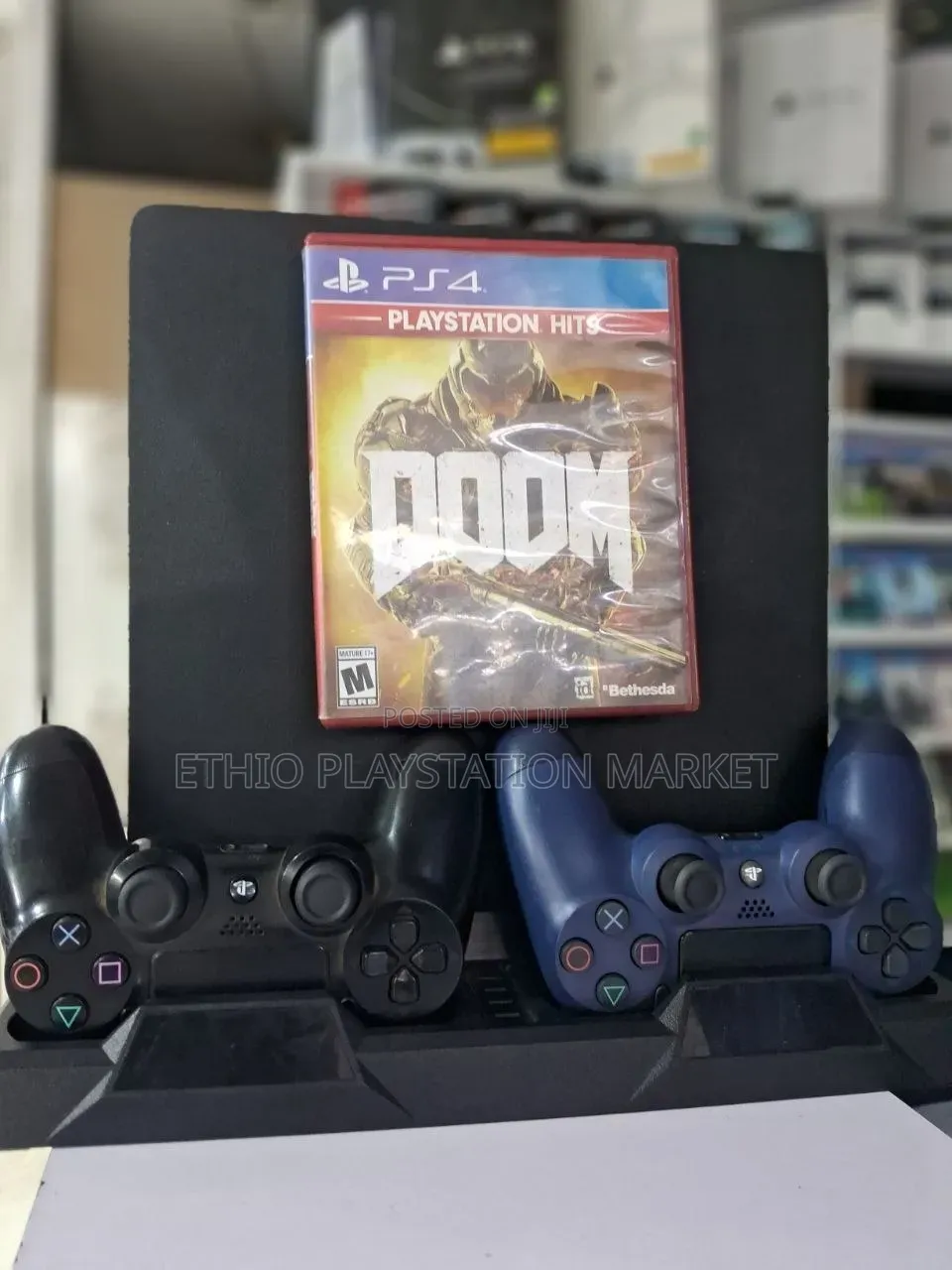  PS4 Slim 500GB | 2 Controllers + DOOM Game | Best Deal! 
