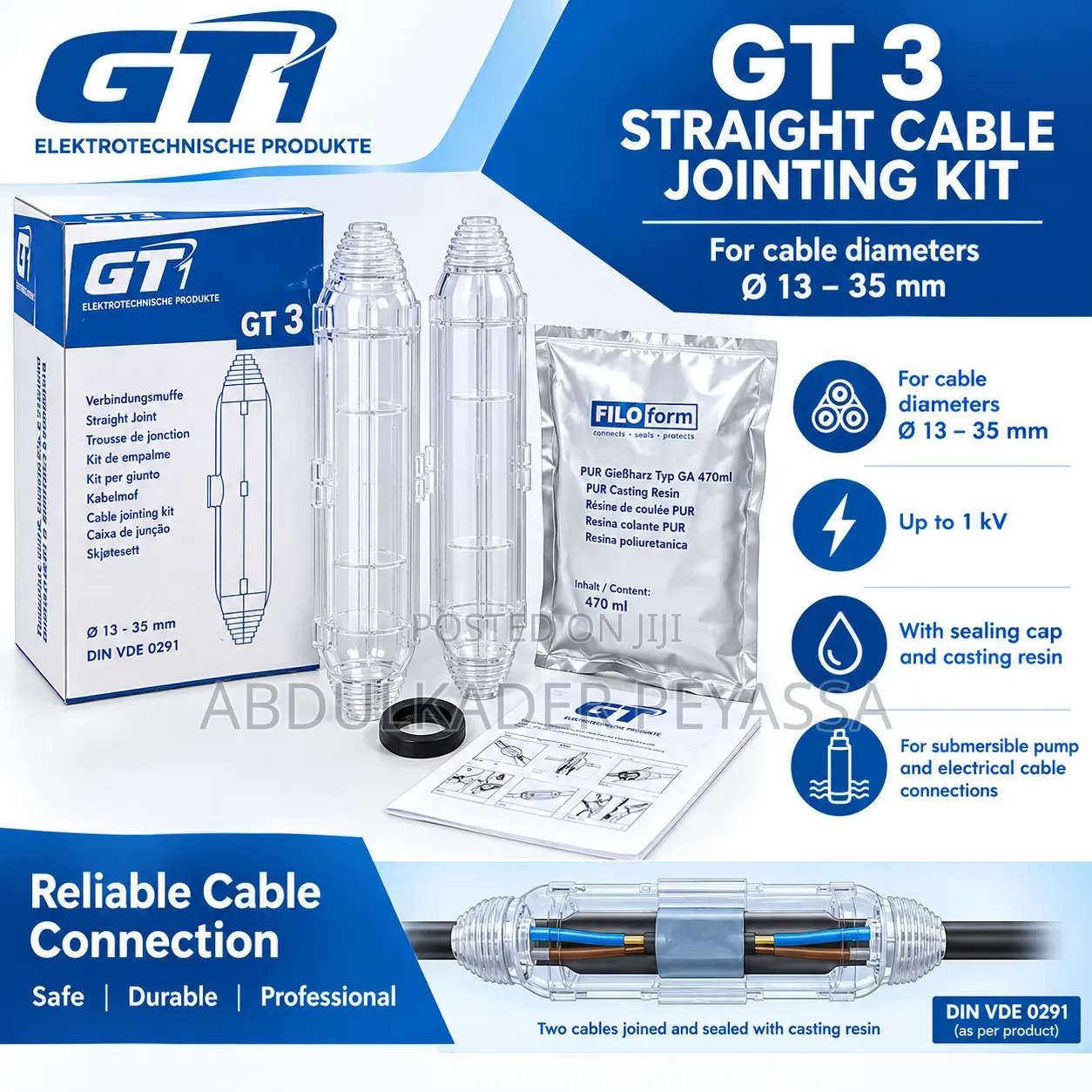 Straight Cable Jointing Kit Made in Germany