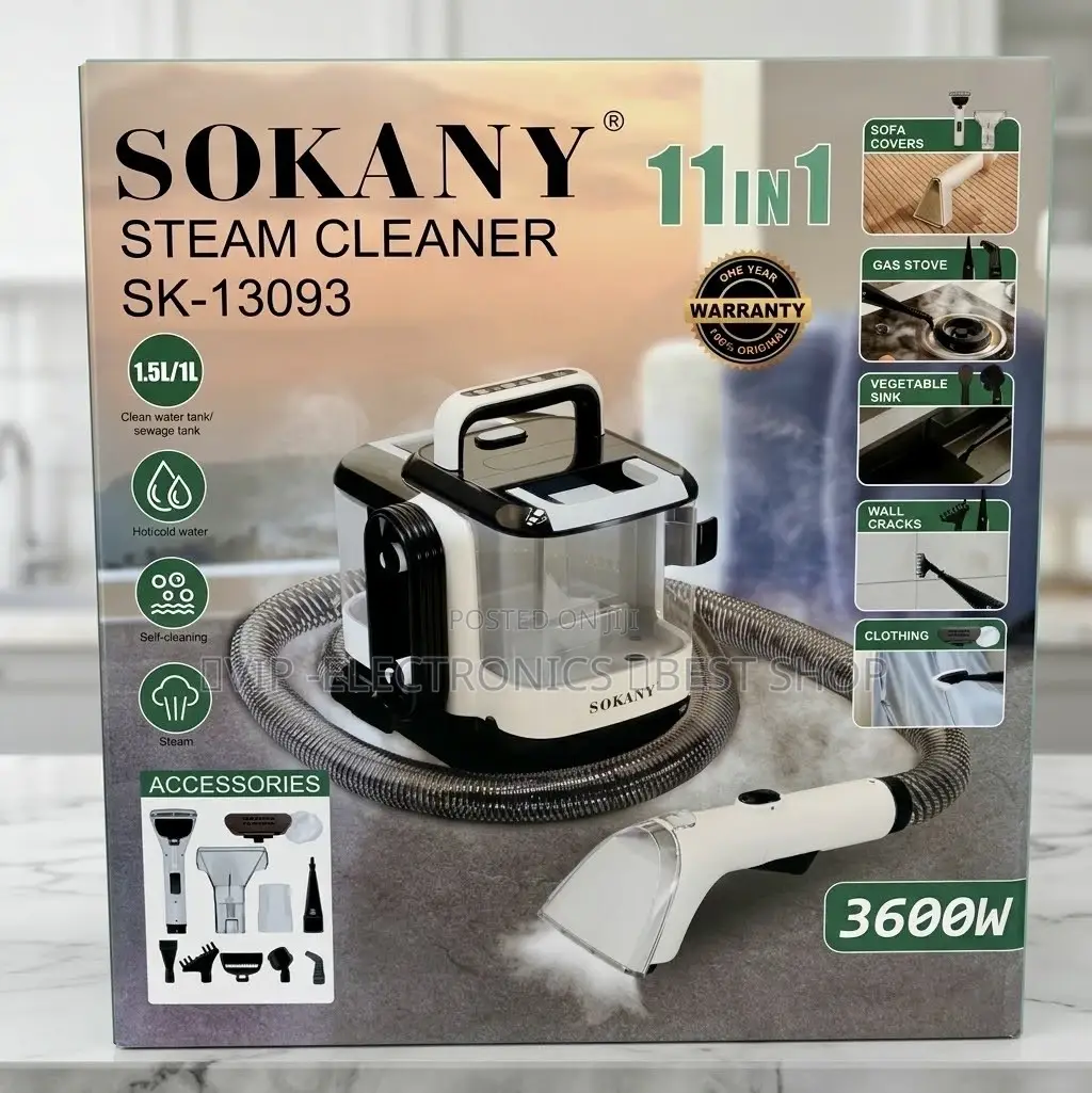 SOKANY Steam Vacuum Cleaner 11-in-1– 3600W Deep Cleaning Machine