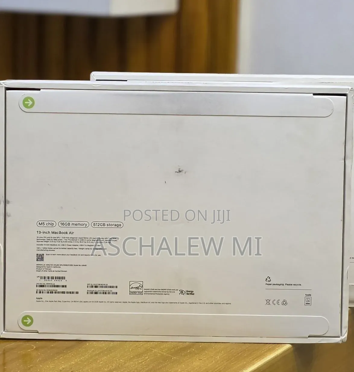 New Laptop Apple MacBook Air 2026 M5 16GB Apple M5 SSD 512GB
