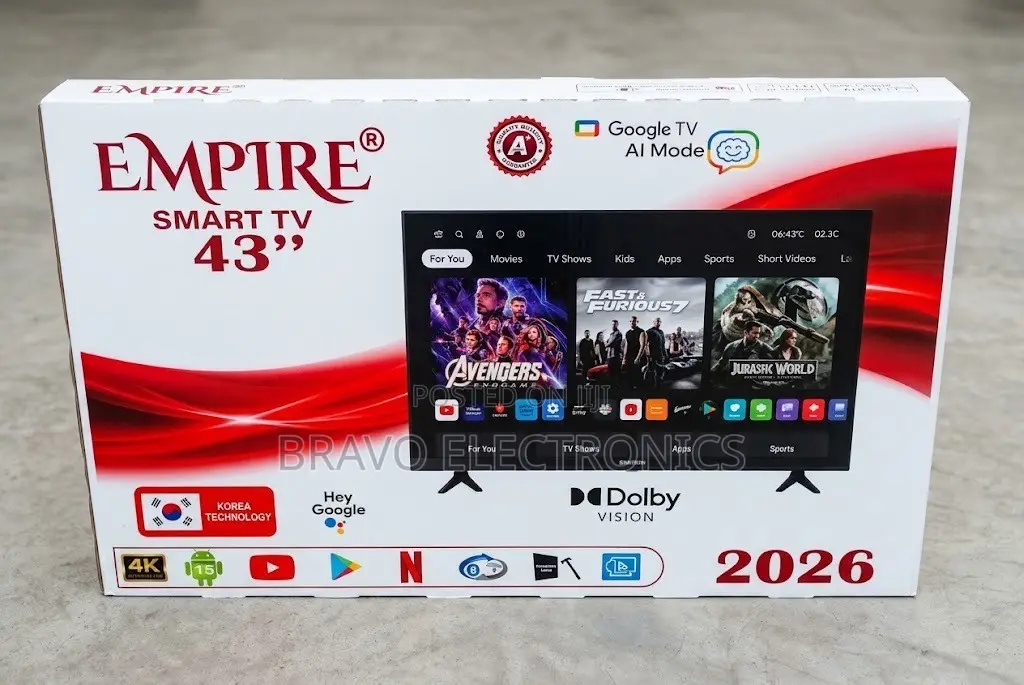  Empire 43” Smart TV 4k | Google TV | Dolby Vision | 2026