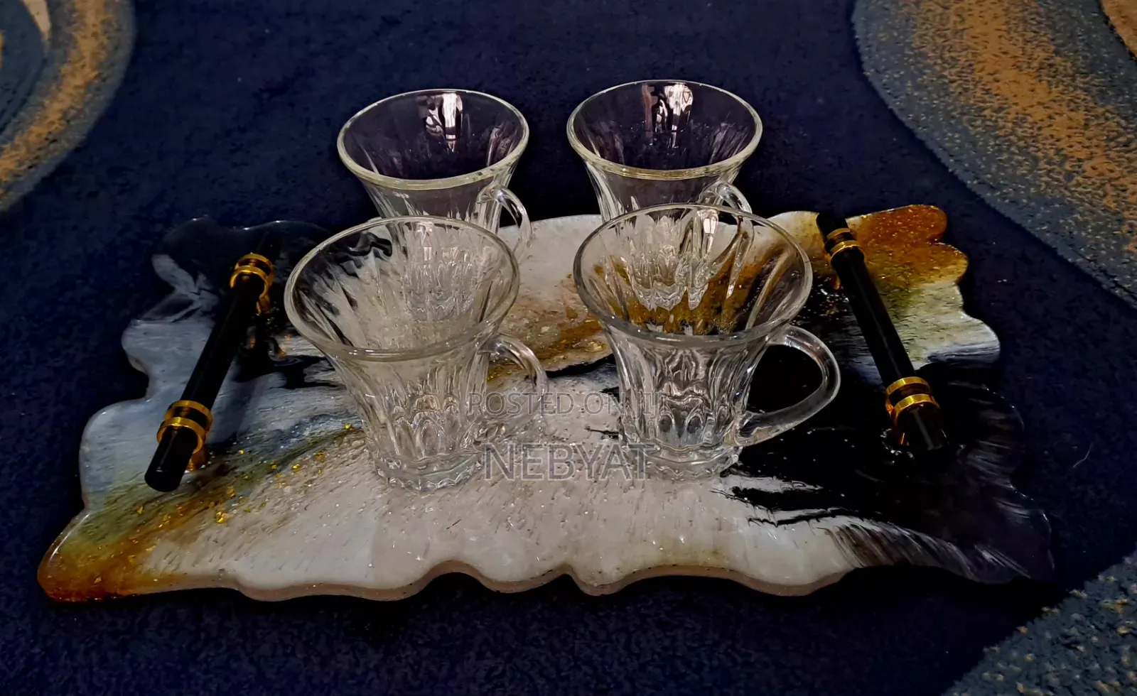 Epoxy Resin: Serving Tray (ለሻይ፣ለቡና)