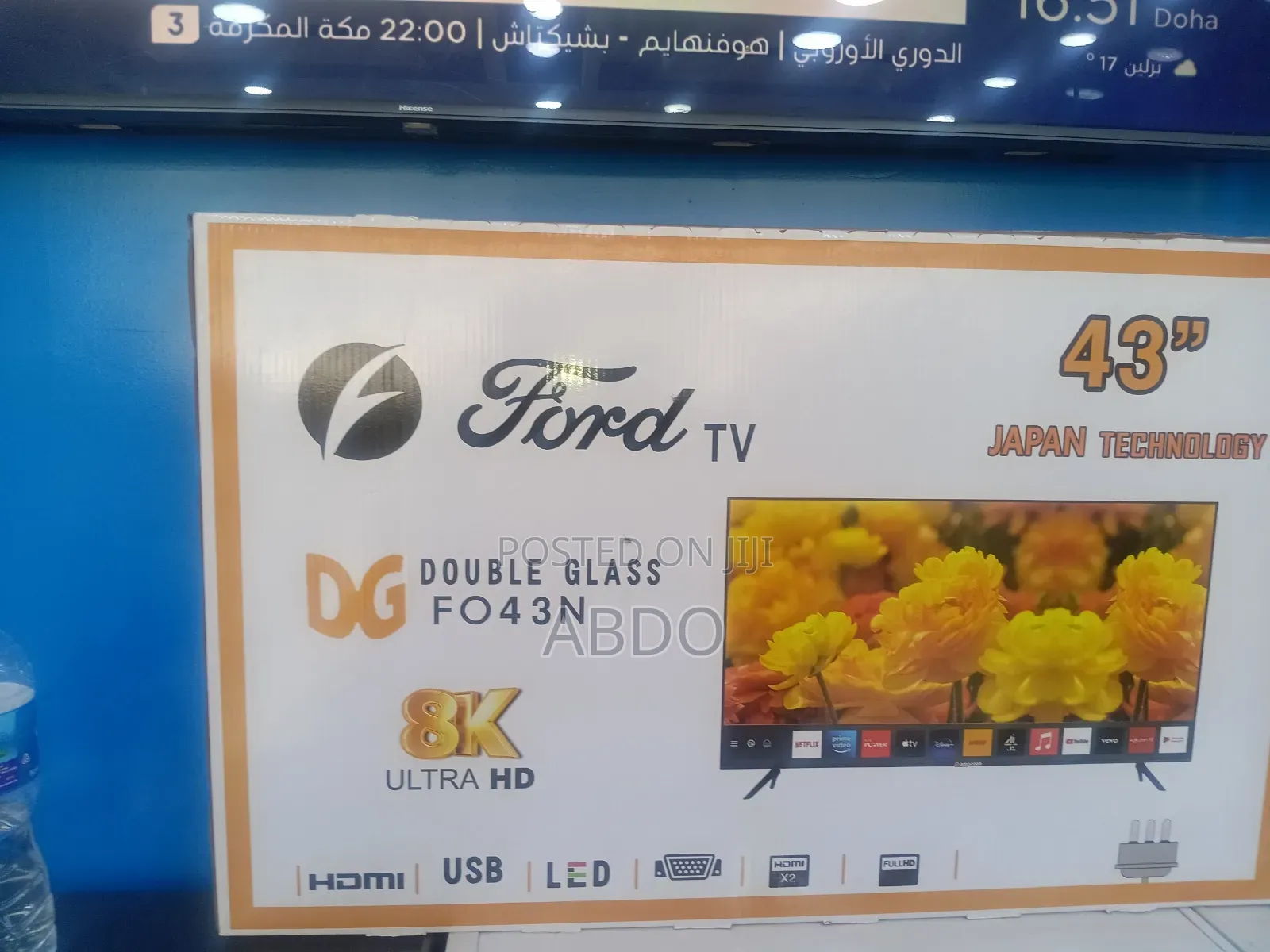 Fired Smart Led TV 43 Inch 4k Andraid Doubel Gelass New 2026 Hifi Spea