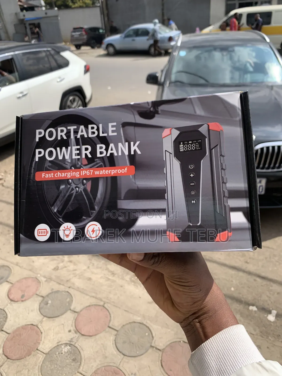 Car Jump Starter Power Bank With Tire Inflator