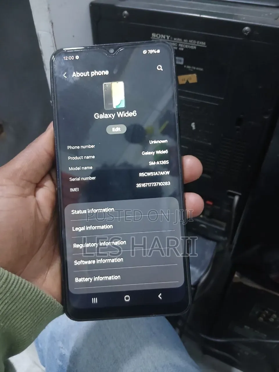 New Samsung Galaxy Wide 6 128 GB Black