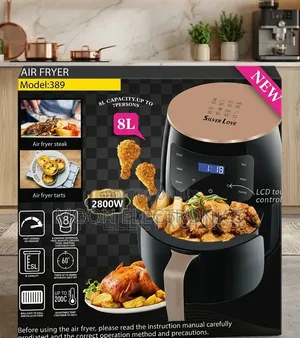Silver Love Digital Air Fryer 8l | 2800w | Smart Cooking!