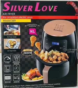 Silver Love Digital Air Fryer 8l | 2800w | Smart Cooking!