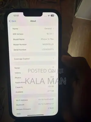 New Apple iPhone 14 Plus 128 GB Blue