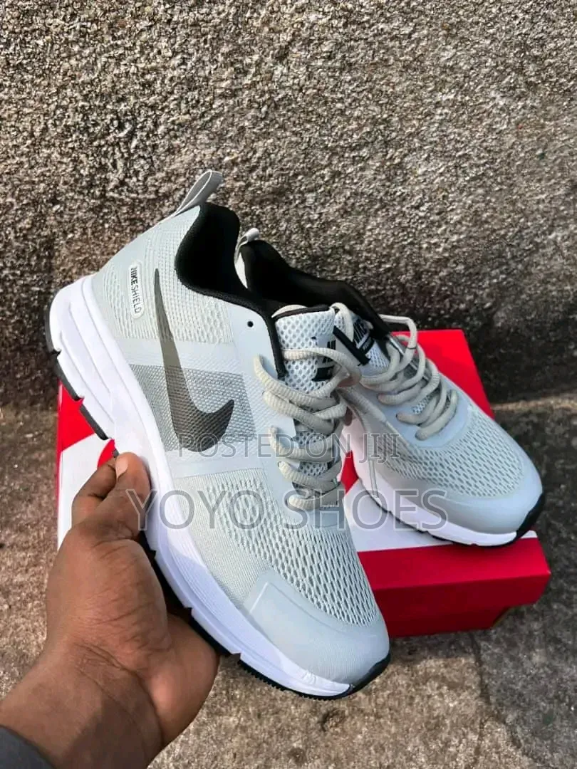Nike Shield Light Gray White/Dark Unisex Fashion Sneakers Shoes