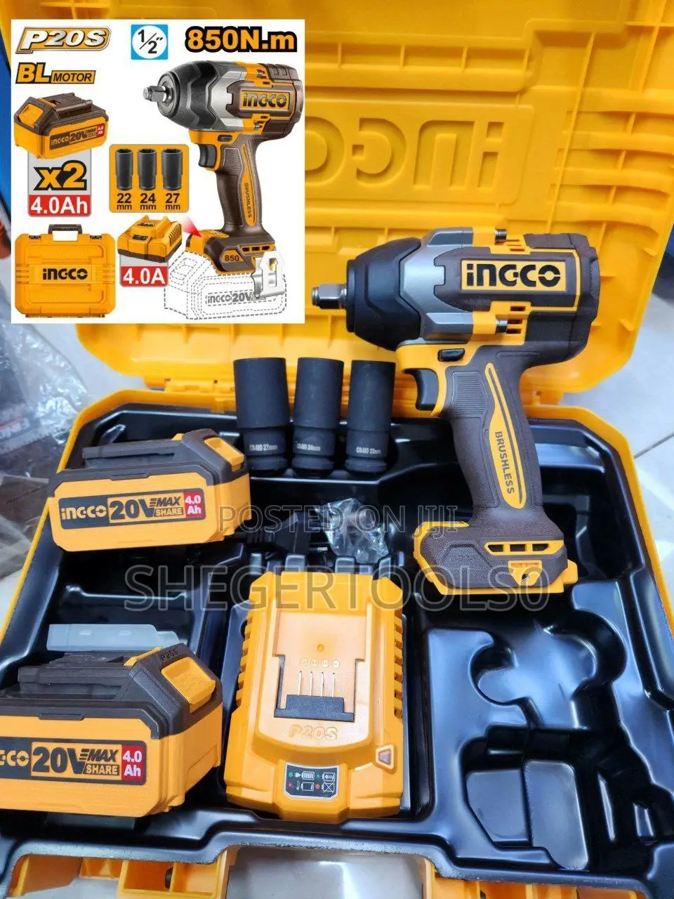 Chargeble Brushless Impact Wrench