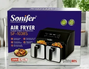 Sonifer Digital Air Fryer – 8L (4L+4L), 2200W, Touchscreen LED