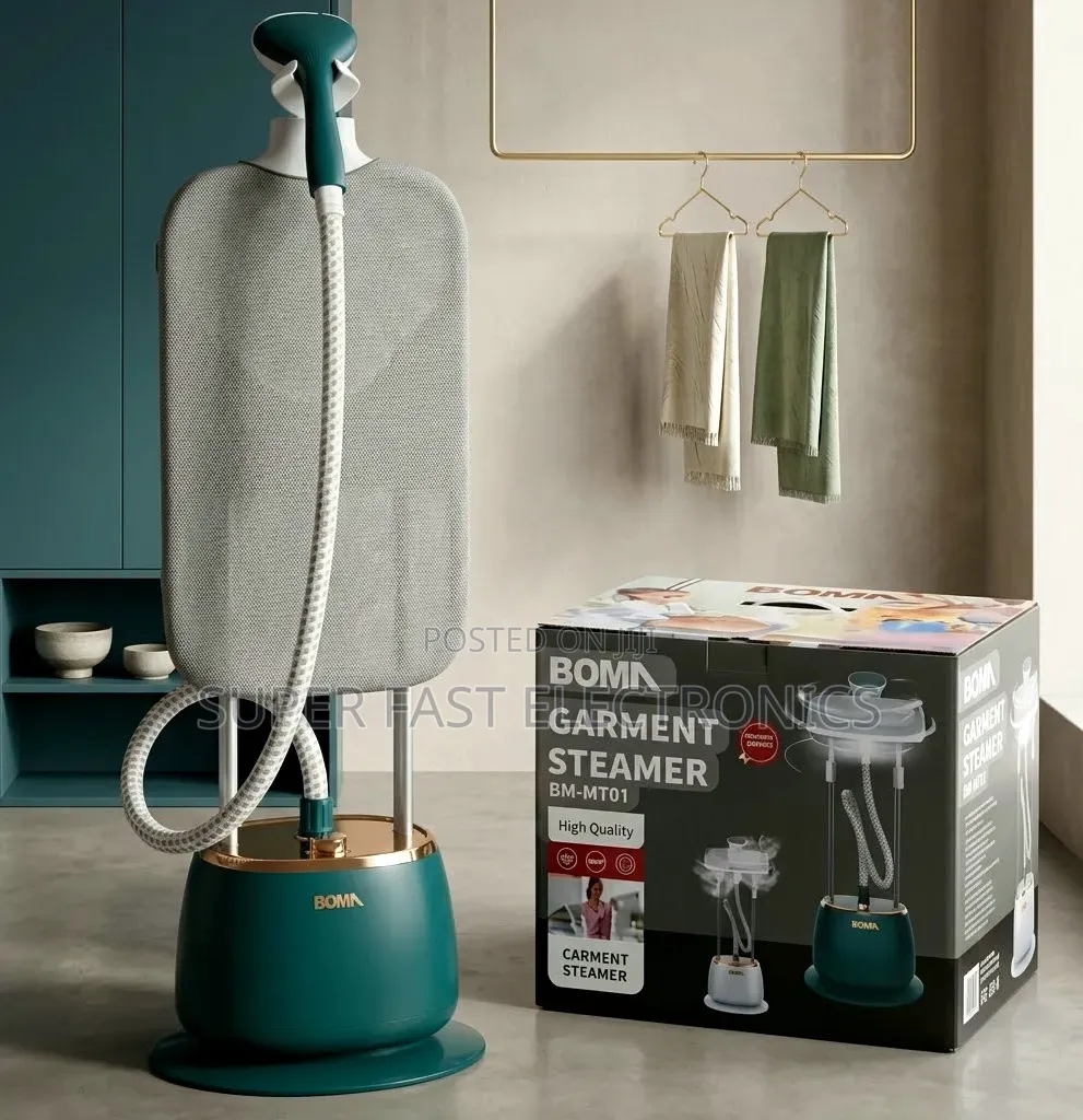 BOMA Garment Steamer With Built-in Mesh Ironing Board – Deep Green
