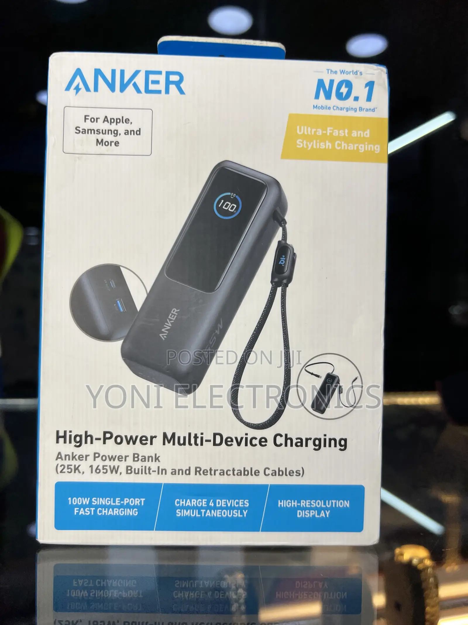 Anker 25,000mAh 165W Multi-Device Fast Charging Power Bank