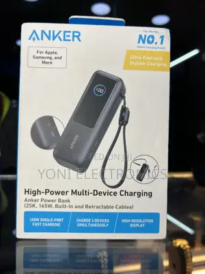 Anker 25,000mAh 165W Multi-Device Fast Charging Power Bank