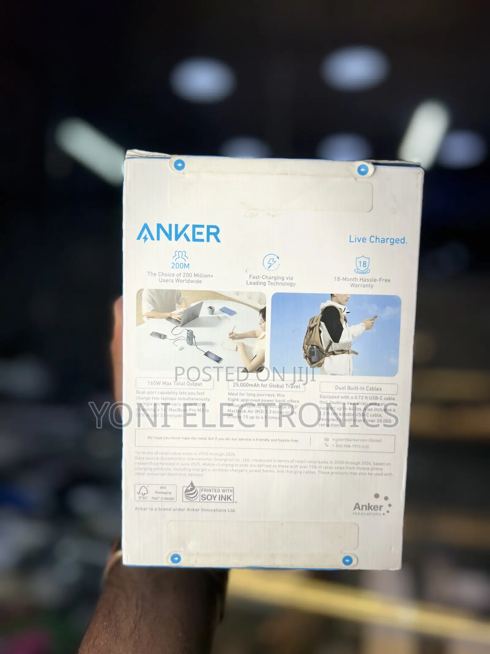 Anker 25,000mAh 165W Multi-Device Fast Charging Power Bank