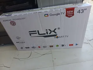 Flix Smart Led TV 43 Inch 4k Googel TV 2026 Hifi Speaker New