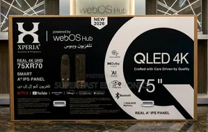 XPERIA 75 Inch TV Real 4K UHD QLED Smart TV – webOS Hub, A+ IPS Panel