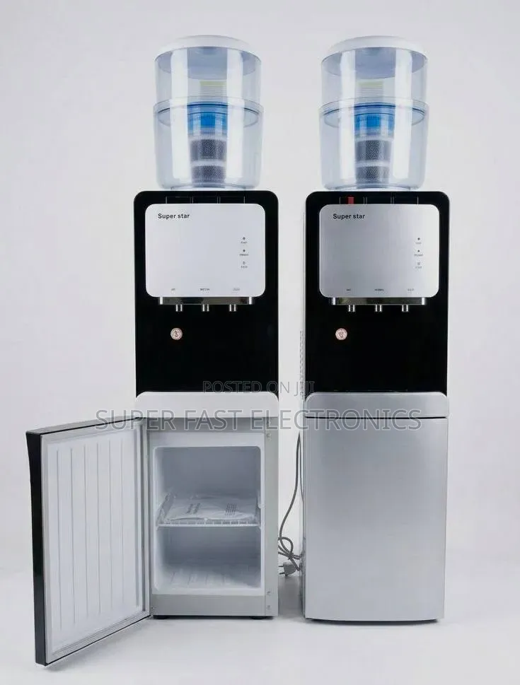 Super Star Water Dispenser With Mini Fridge – Hot, Normal & Cold Water