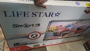 Life Star Smart TV 55 Inch 4k Andraid TV Doubel Gelass New 2025 Hifi N