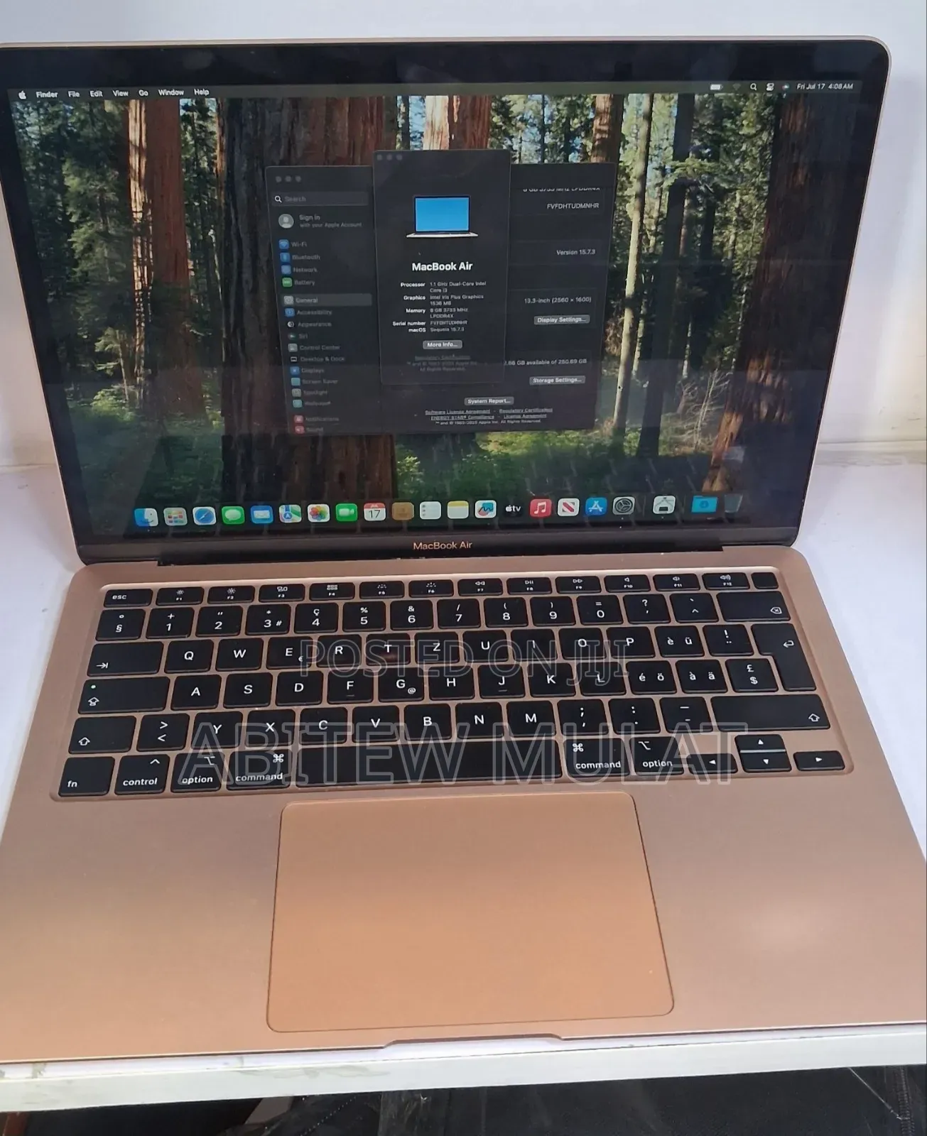 New Laptop Apple MacBook Air 2020 8GB Intel Core i5 SSD 256GB