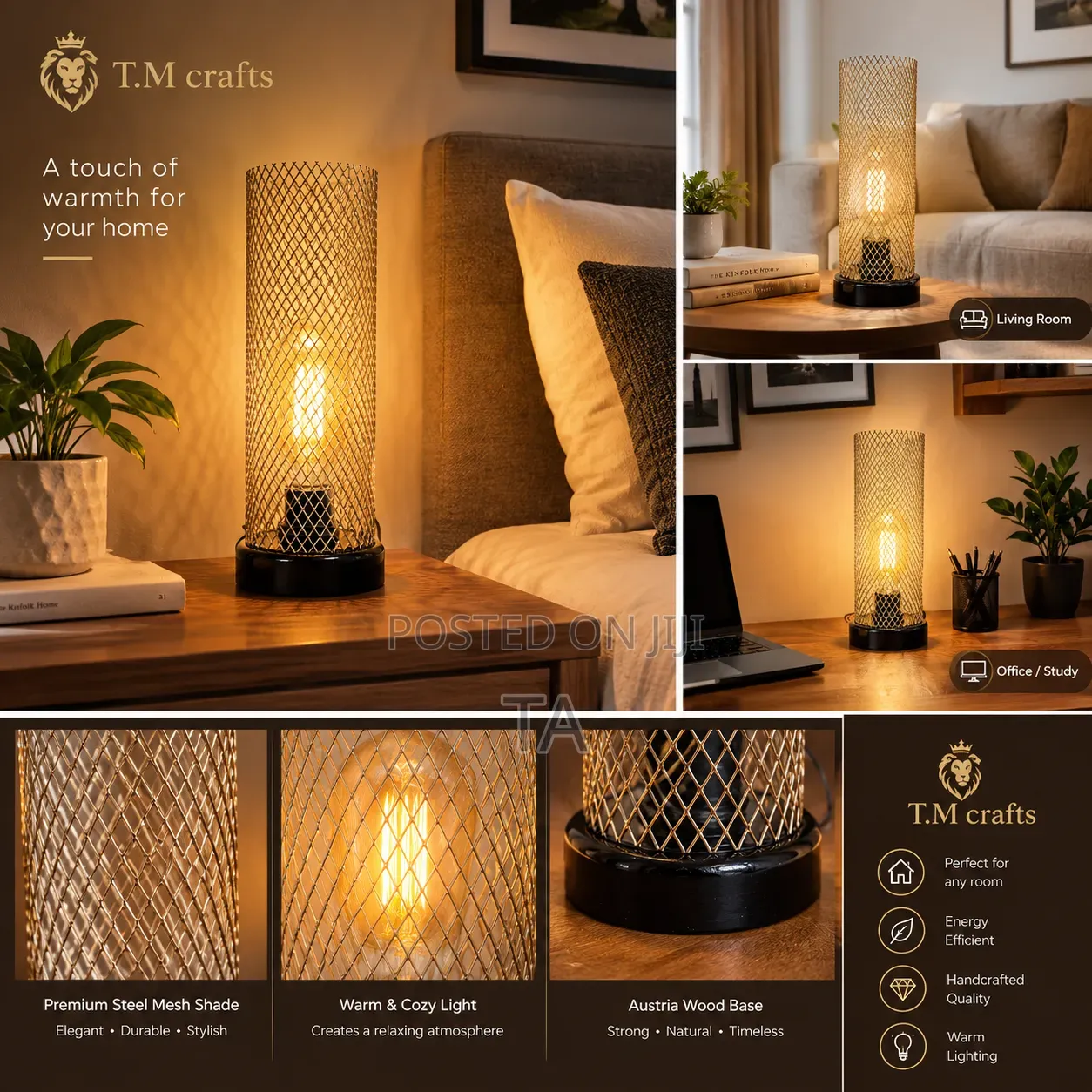 Custom Steel Mesh Lampshade የጠረጴዛ መብራት መብቶች