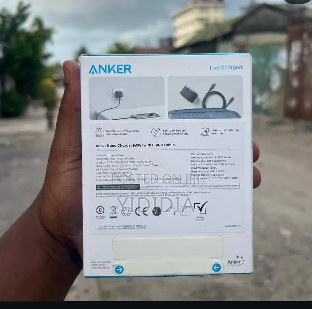 Anker Nano 45W USB-C Fast Charger + USB-C Cable