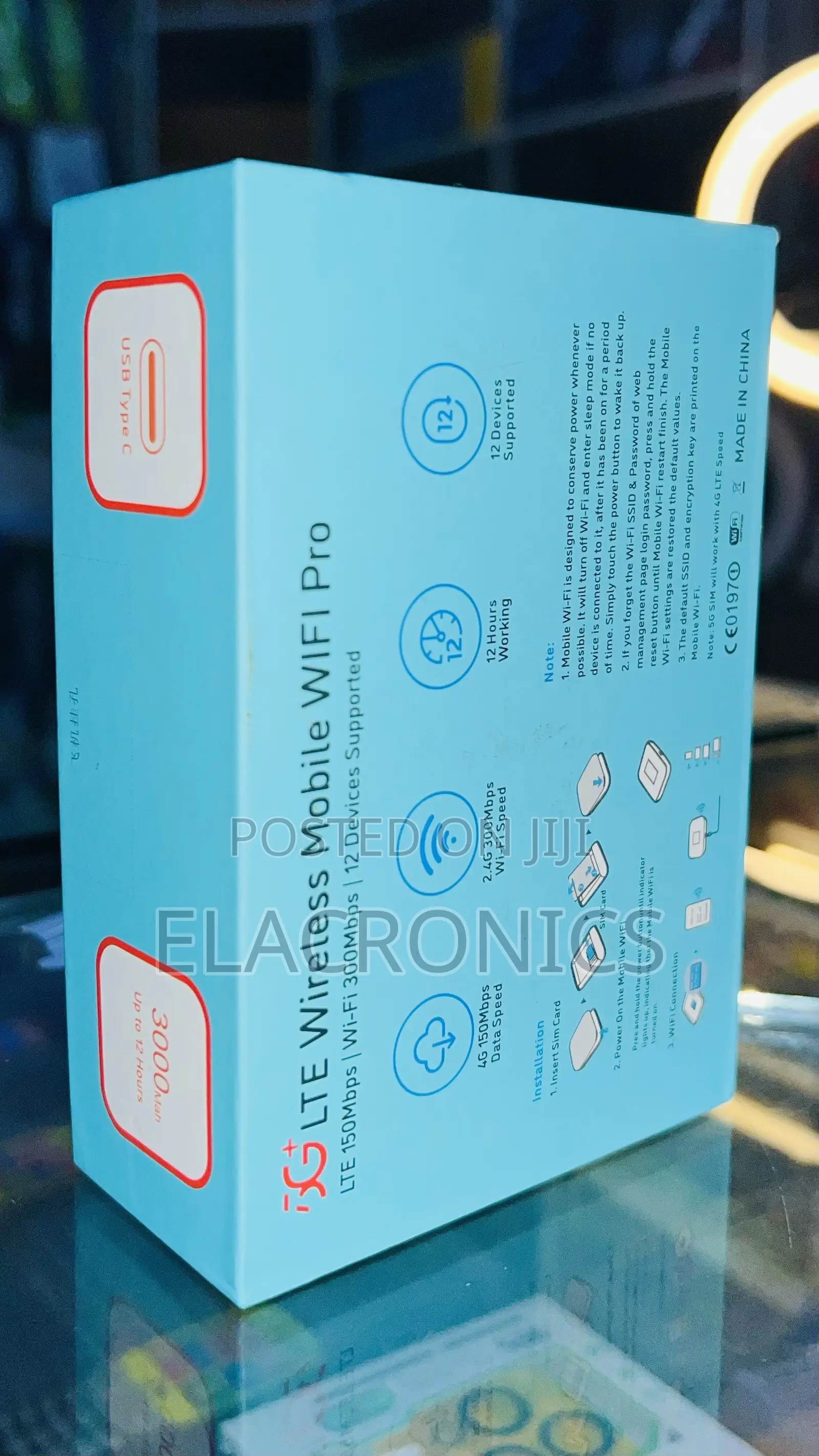 4G LTE Mobile WiFi Hotspot 3000mAh